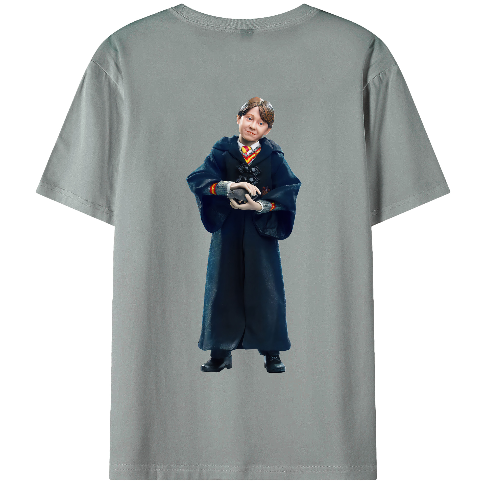 （画像用） Harry Potter ハリー・ポッターシリーズ 綿100％ メンズ半袖Tシャツ（バックプリント） 通気性